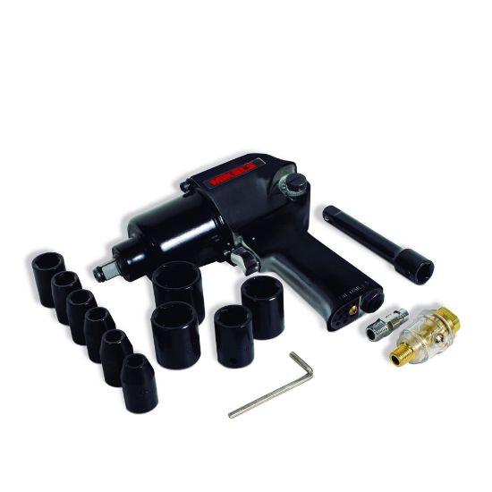 Imagen de Pistola de impacto neumática (1/2”, 529 lb/ft) con kit de 10 dados PIN-734H