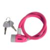 Imagen de Cable candado con llaves, color rosa (65 cms) CCR-65