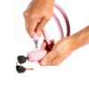 Imagen de Cable candado con llaves, color rosa (1 mt) C-121R